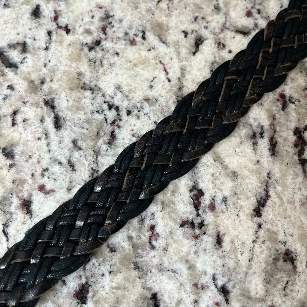 Sonoma Black and Brown Leather Belt with Gold Buckle